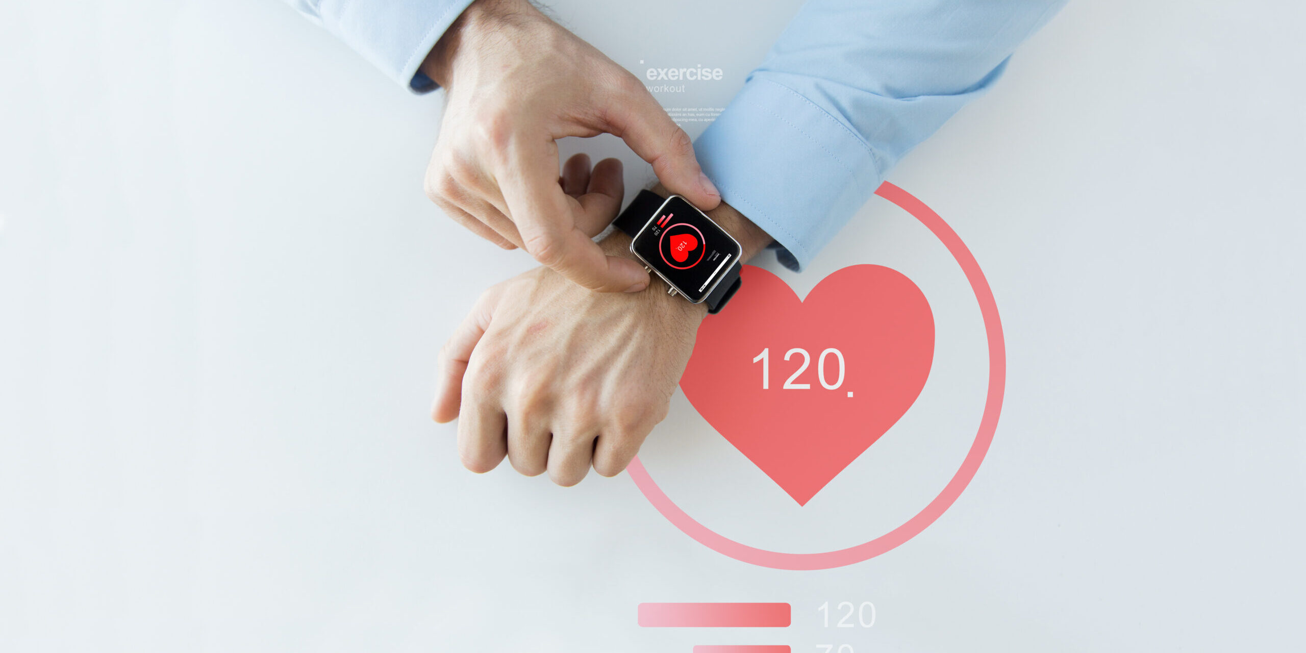 Man monitoring heart rate with a smartwatch, showcasing wearable medical devices for health tracking.